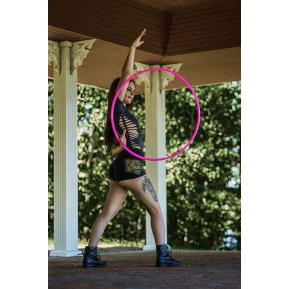 MOON GODDESS - MEDIUM - Leotard - Junior/Women's Cut and Weaved Charcoal Grey - Picture 7 of 10